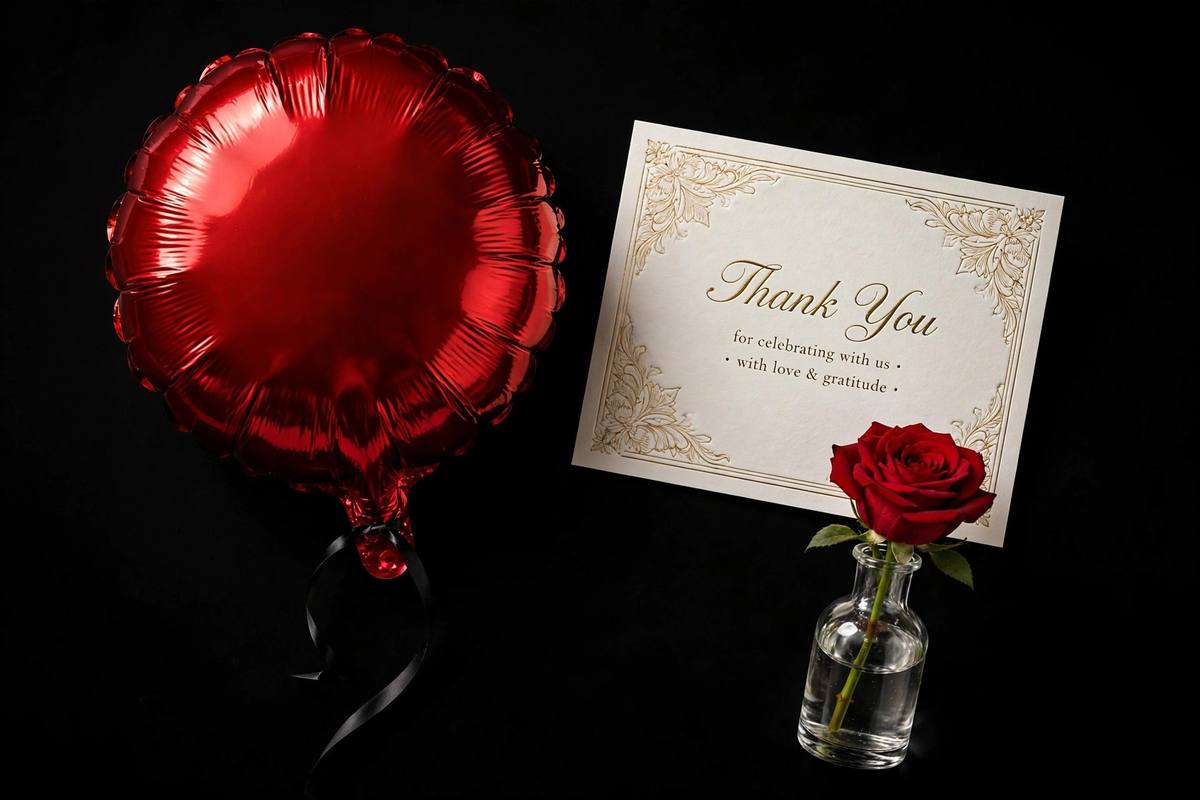 Elegant greeting card gift add-on for flower orders